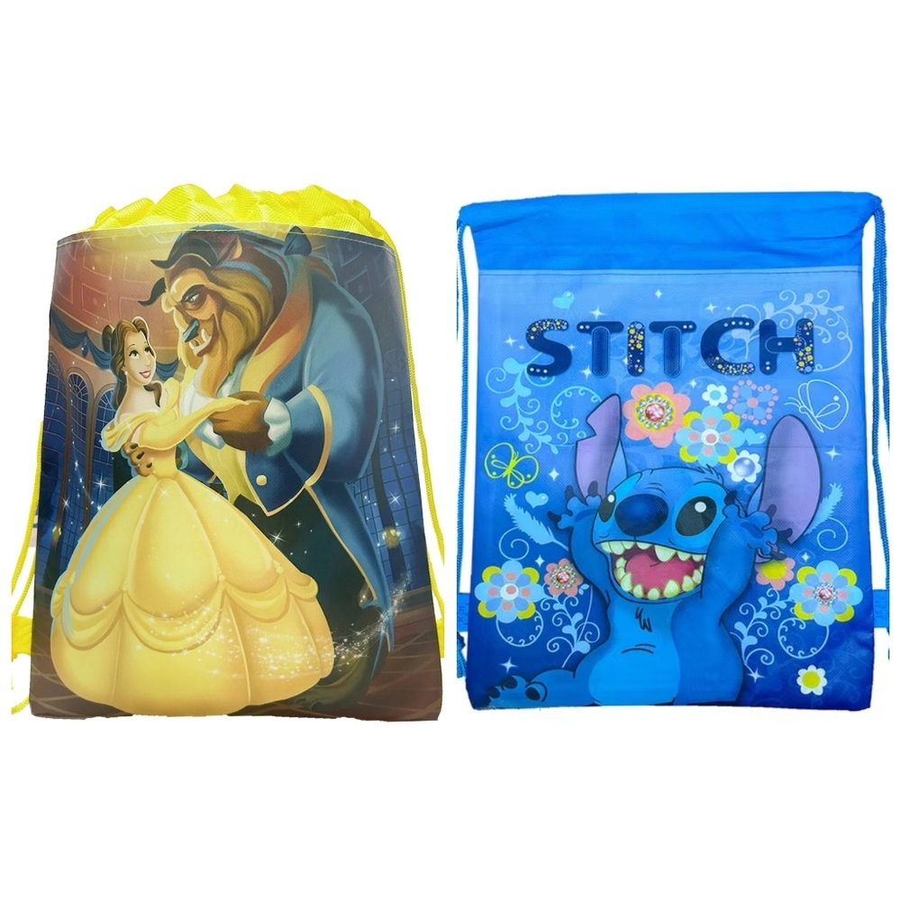 New Non-woven Disney Beauty and the Beast Drawstring Gift Bags